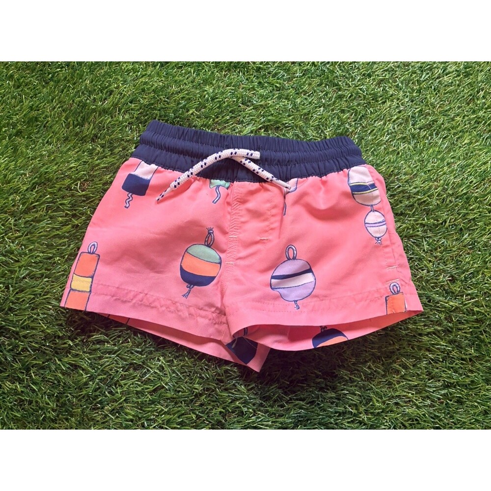 The Beaufort Bonnet Company Buoys Ahoy Swim Trunks 0-6M TBBC Yacht Club